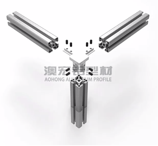 鋁型材配件 使用在正方形型材，30鋁型材或40鋁型材框架中，兩根橫向型材減去30、40mm，立柱減去一定的厚度距離，搭配頂絲擰緊固定。<br />
	<p>
		        澳宏鋁業(yè)是鋁型材廠家，專注鋁型材定制，其鋁型材型號(hào)和鋁型材配件齊全，想了解更多鋁型材連接方式，歡迎電詢：13381909160。
	</p>
	<p>
		<br />
	</p>
	<p>
		<br />
	</p>
	<p>
		<br />
	</p>
<div style=